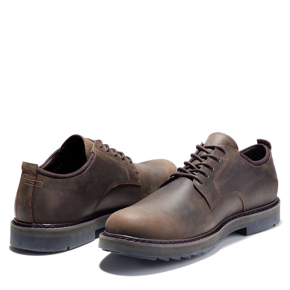 Zapatos Oxford Timberland Argentina Hombre - Squall Canyon Waterproof - Marrones Oscuro - TBFQOL-562